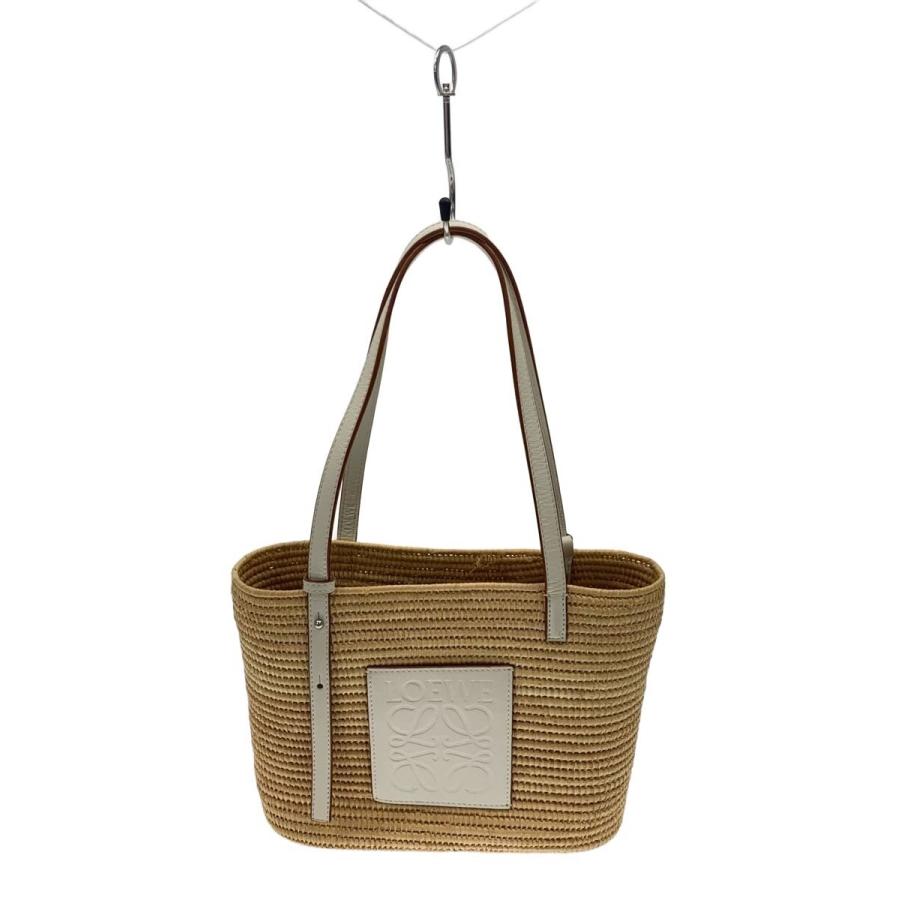 【 LOEWE・お値下げ 】カゴバッグ　スクエアバスケットバッグ LOEWE◇スクエアバスケット/カゴバッグ/--/BEG : セカンドストリート