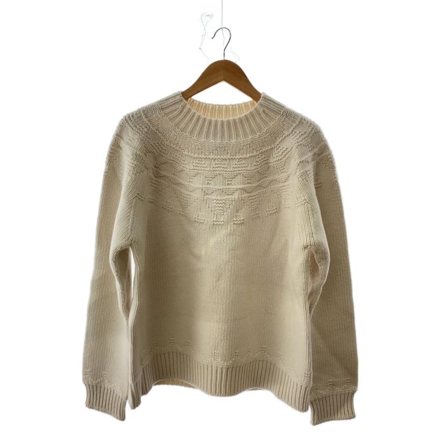 Goldwin 0 / ニット・セーター(厚手)/3/ウール/WHT/GZ32315 Goldwin 0◇ニット・セーター(厚手)/M/ウール/BEG/無地/GZ32315