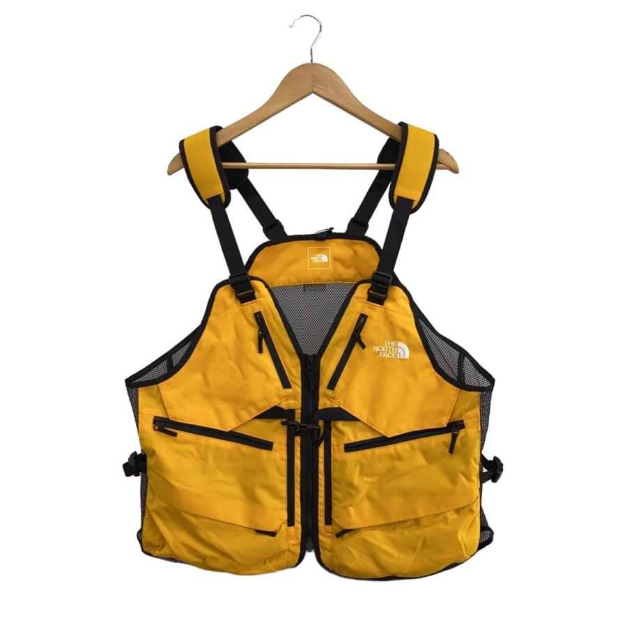 THE NORTH FACE◇GEAR MESH VEST_ギアメッシュベスト/L/ナイロン/YLW