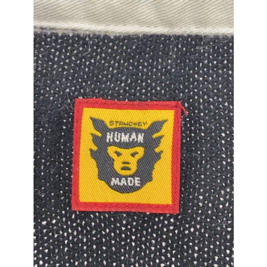HUMAN MADE◇RUGBY KNIT SWEATER/ポロシャツ/XL/ウール/GRY/ボーダー
