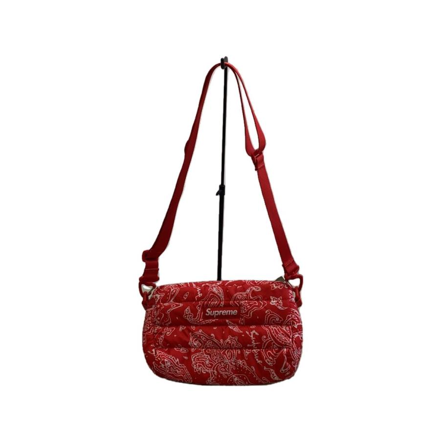 美品 Supreme Puffer Side Bag Red Paisley Supreme◇22AW/Puffer Side Bag Red Paisley /ショルダーバッグ