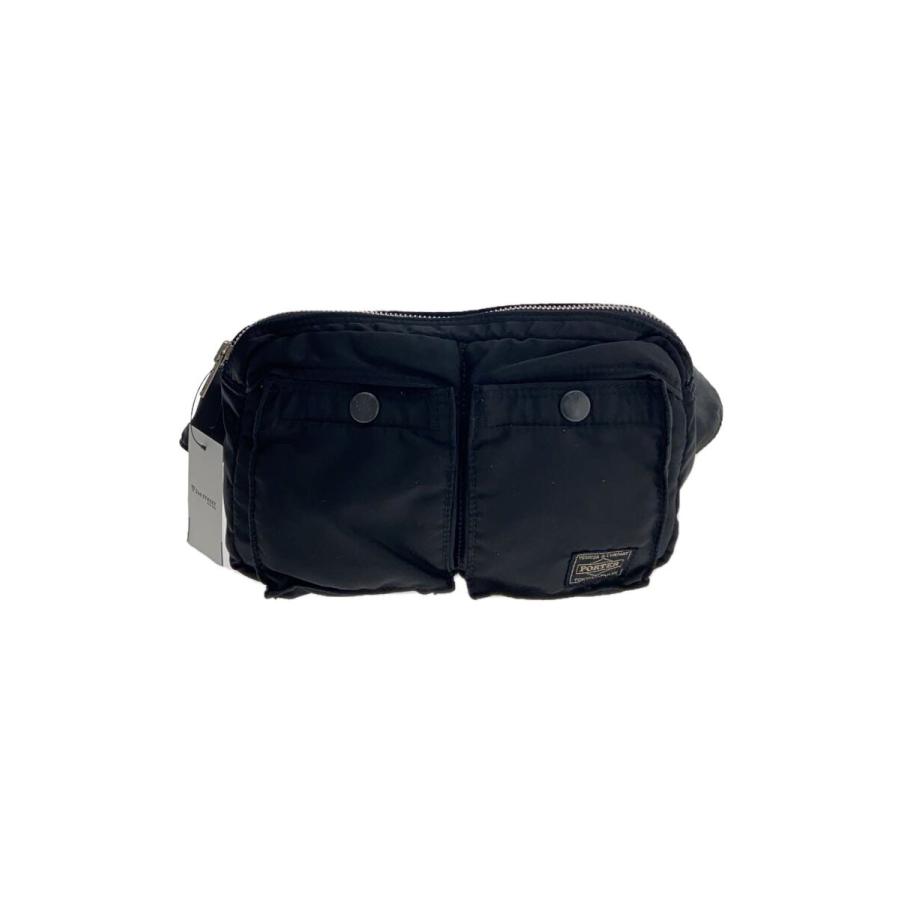 PORTER◇TANKER/WAIST BAG/金属バックル/ウエストバッグ/ナイロン/BLK