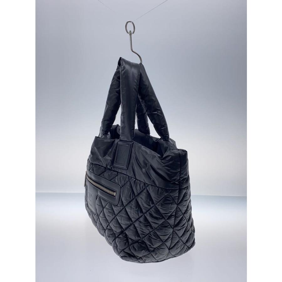 CHANEL◇マトラッセ/コココクーン/キルティング/トートバッグ/BLK 