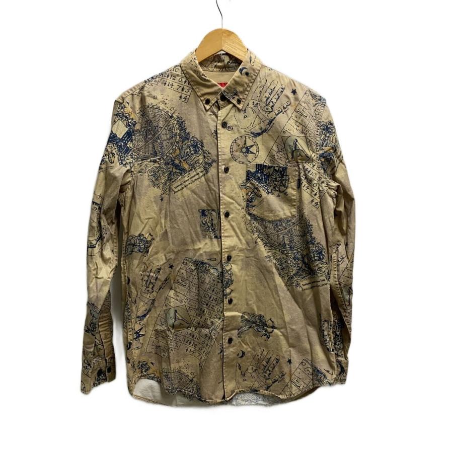 Supreme◇長袖シャツ/M/コットン/KHK/総柄 : セカンドストリートYahoo