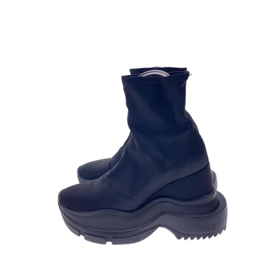 YELLO◇SINGLE SNEAKER SHORT BOOTS/ショートブーツ/M/BLK : セカンド