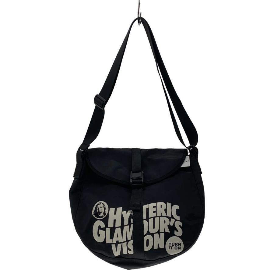 HYSTERIC GLAMOUR ロゴ入り 中古ショルダーバッグ HYSTERIC GLAMOUR◇HG VISION/ショルダーバッグ/ナイロン/BLK
