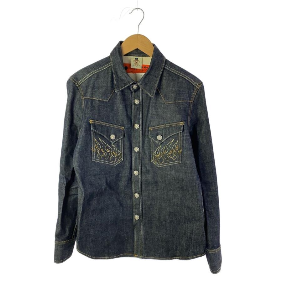 HUG/ピンクドラゴン/スカルボタン/Gジャン/コットン/IDG : セカンド