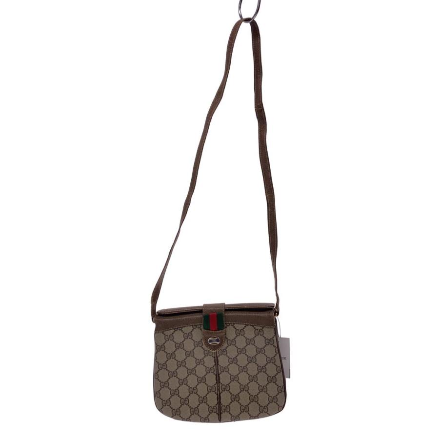 GUCCI カバン GUCCI◇ショルダーバッグ/レザー/BRW/総柄/86・02・037 : セカンド
