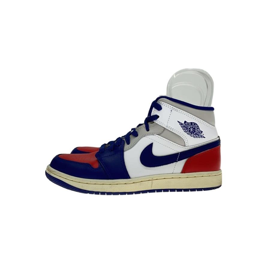 NIKE◇AIR JORDAN 1 MID_エアジョーダン ミッド/26cm/BLU// : セカンド 