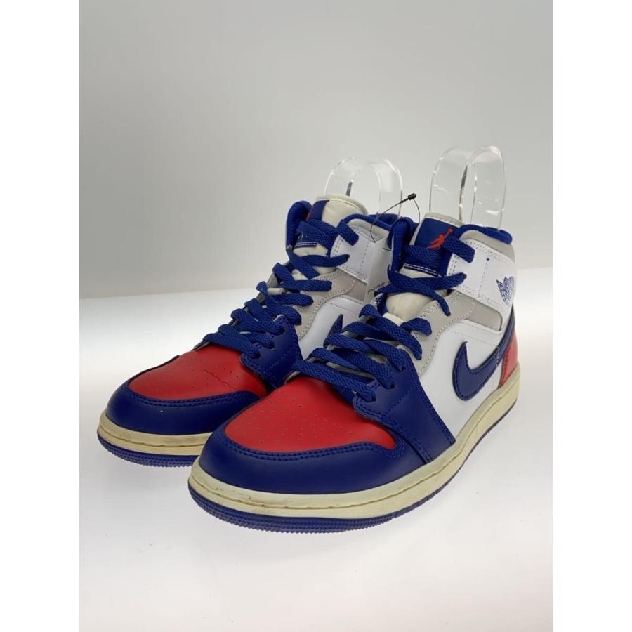 NIKE◇AIR JORDAN 1 MID_エアジョーダン ミッド/26cm/BLU// : セカンド 