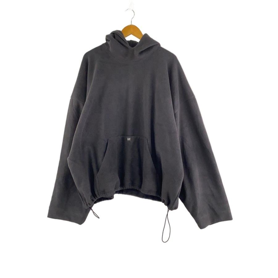 YEEZY◇POLAR FLEECE PADDED HOODIE/パーカー/M/ポリエステル/BLK 
