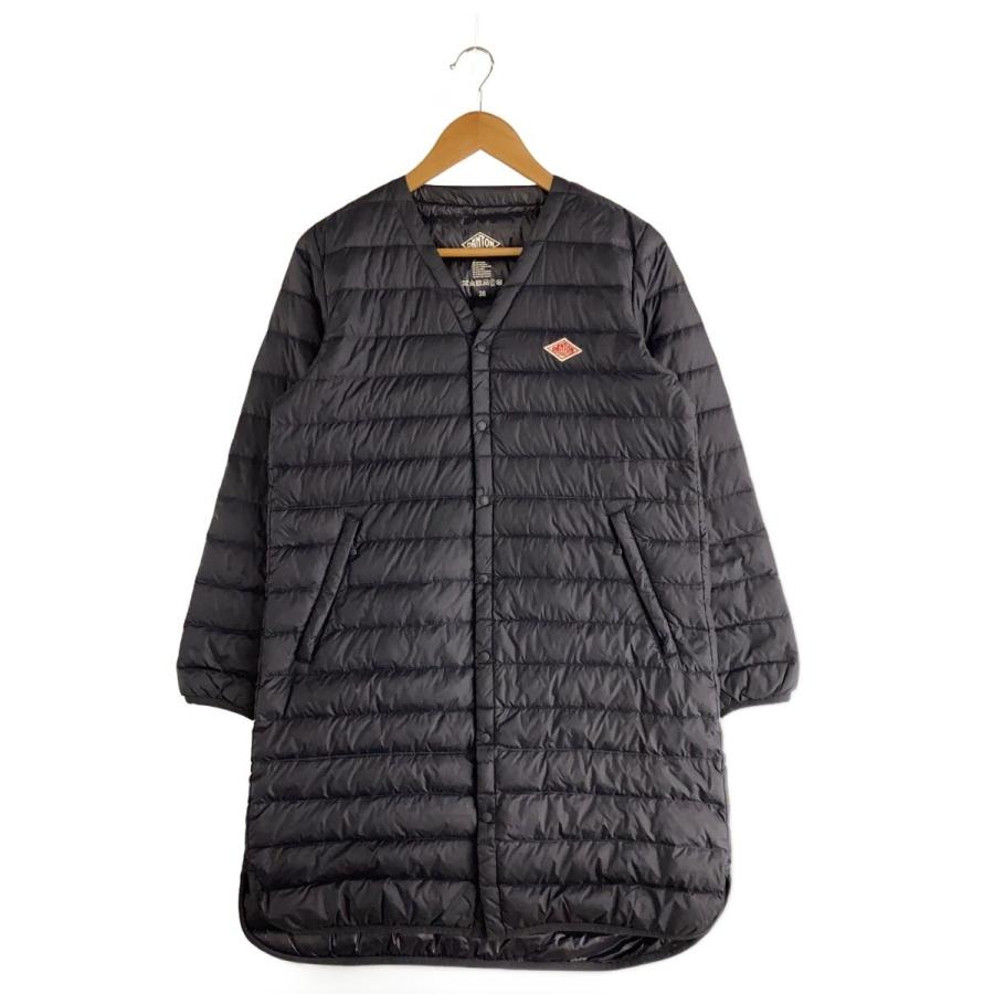 DANTON ダウンジャケット DANTON◇V Neck Inner Down Long Jacket/36/ナイロン/BLK/JD-8829
