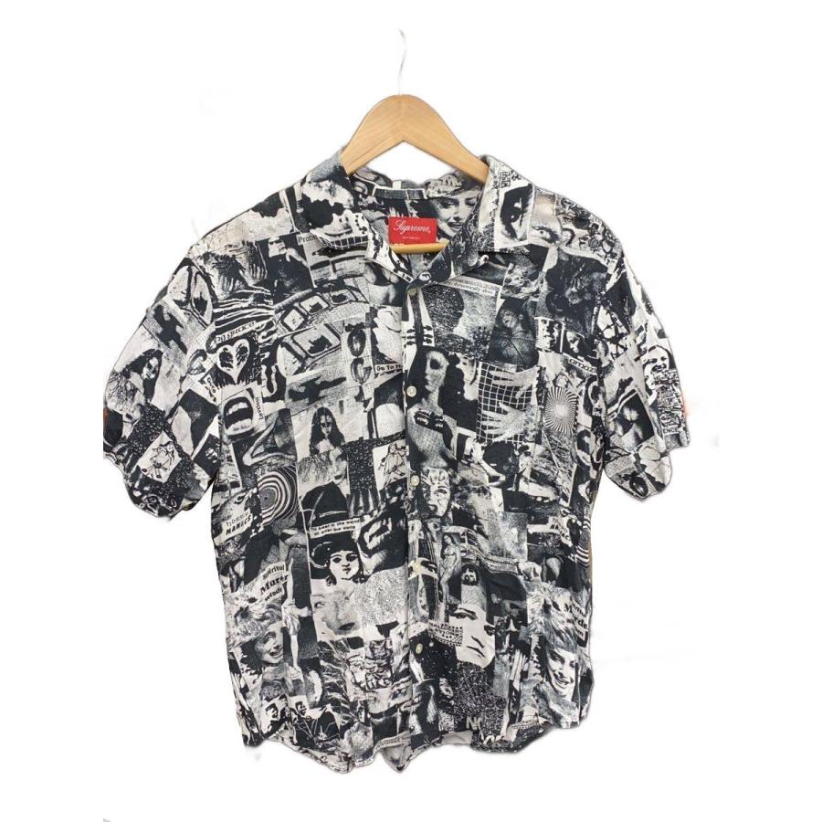 シャツ Supreme vibration rayon shirt S Supreme◇18SS/vibrations rayon shirt/半袖シャツ/S/レーヨン/BLK/総
