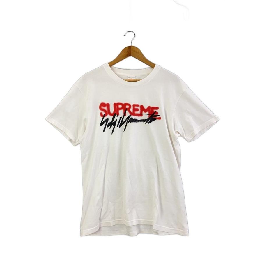 Supreme◇20AW/Yohji Yamamoto Logo Tee/Tシャツ/M/コットン/ホワイト
