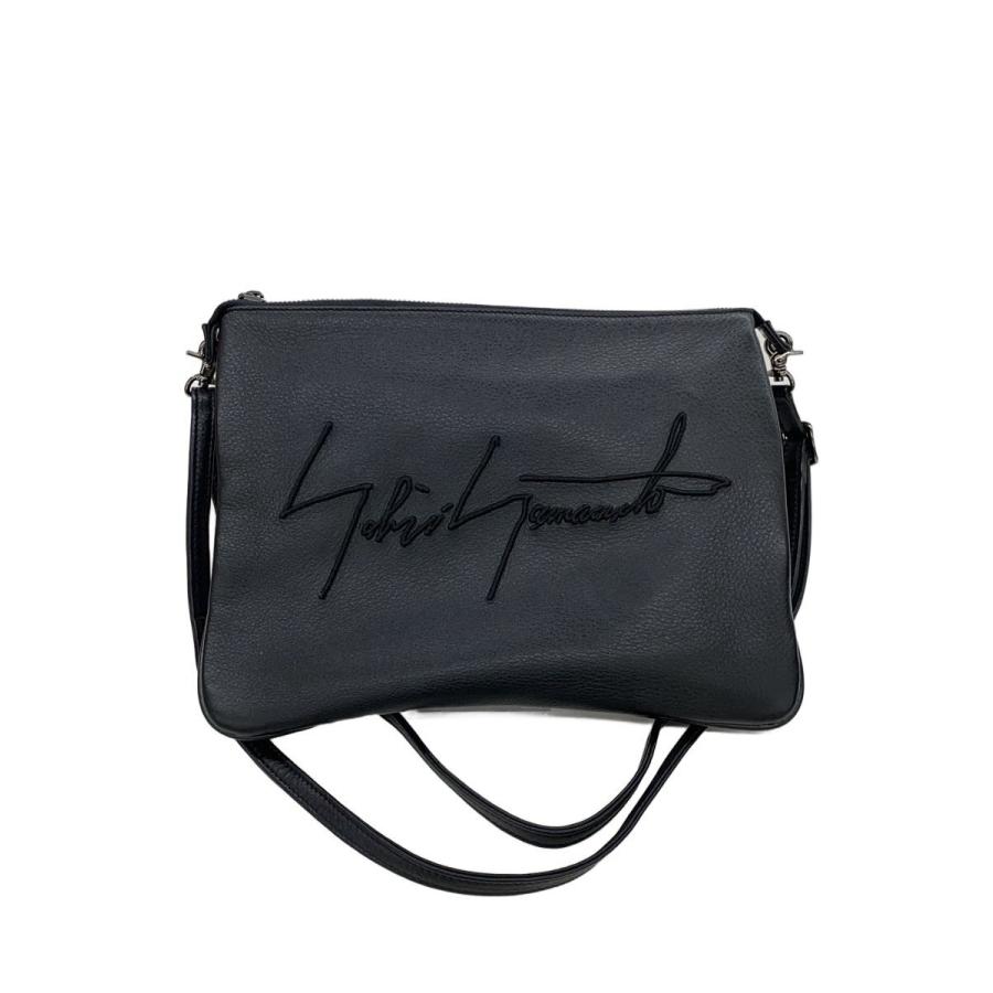 discord Yohji Yamamoto◇ショルダーバッグ/牛革/BLK/DA-I98-790