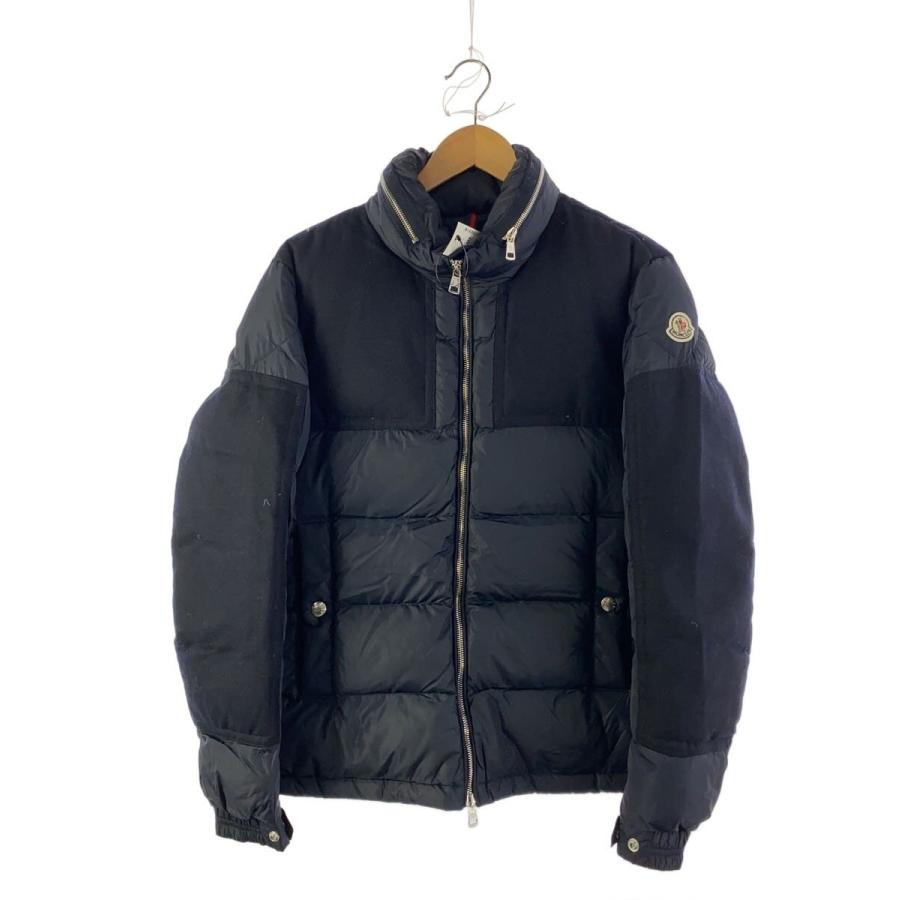MONCLER◇ARCS GIUBBOTTO/ダウンジャケット/1/ナイロン/NVY/無地