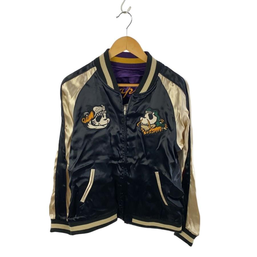 PANDIESTA JAPAN◇スカジャン/XL/レーヨン/BLK/539854 : セカンド