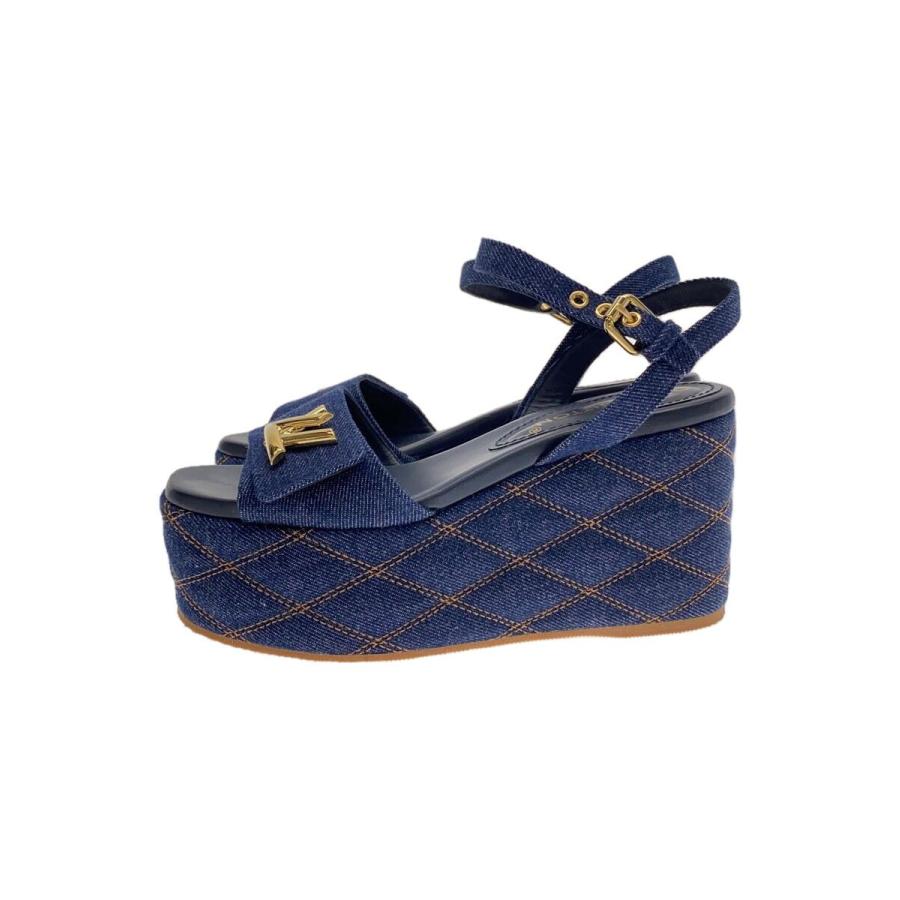 LOUIS VUITTON◇23SS/シェイクラインサンダル/サンダル/37/IDG/デニム 