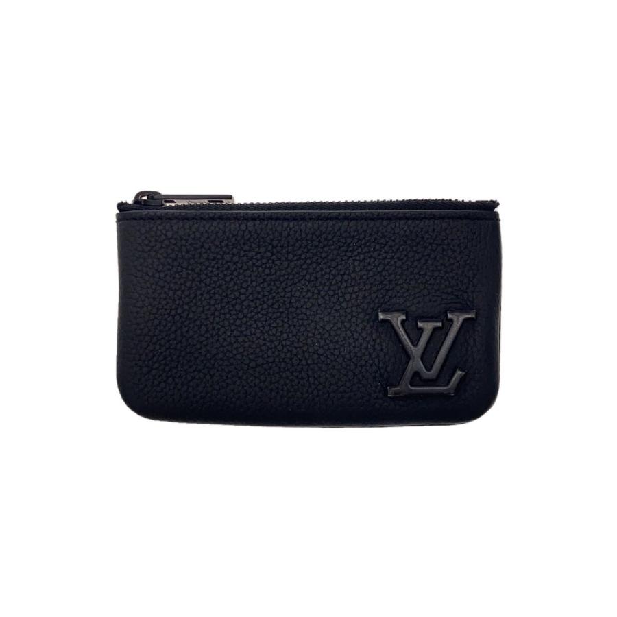 LOUIS VUITTON ブラック アエログラム ポシェット　クレケース LOUIS VUITTON◇ポシェット・クレ_LVアエログラム_BLK/レザー/BLK