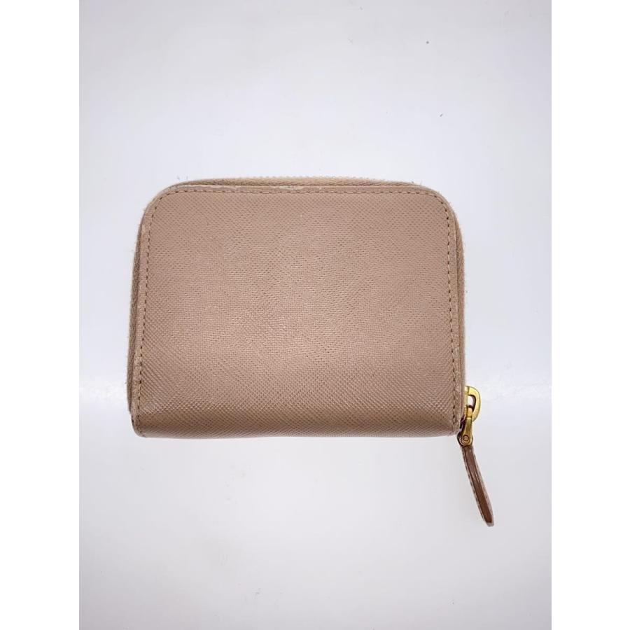 PRADA 円形　ケース　ピンクベージュ　小銭入れ PRADA◇コインケース/牛革/PNK/レディース/ピンクベージュ : セカンド