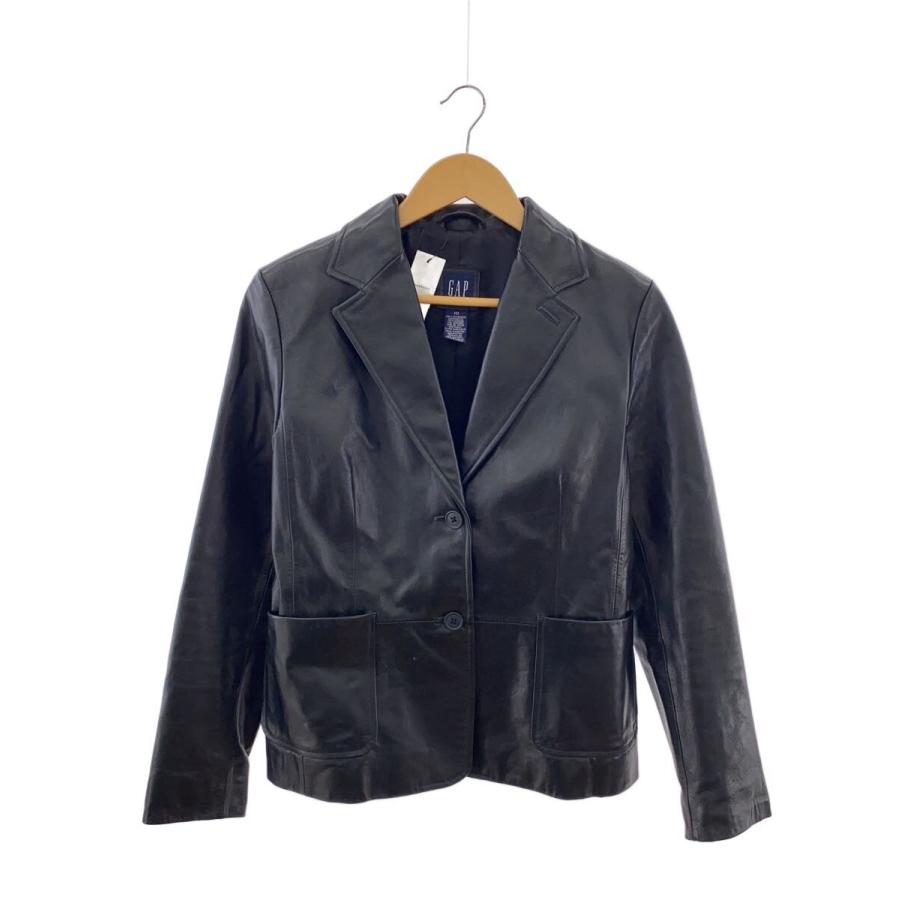 OLD GAP 00s フルジップレザージャケット 00s GAP オールドギャップ レザージャケット 本革 ブラック M | 古着屋 Uan
