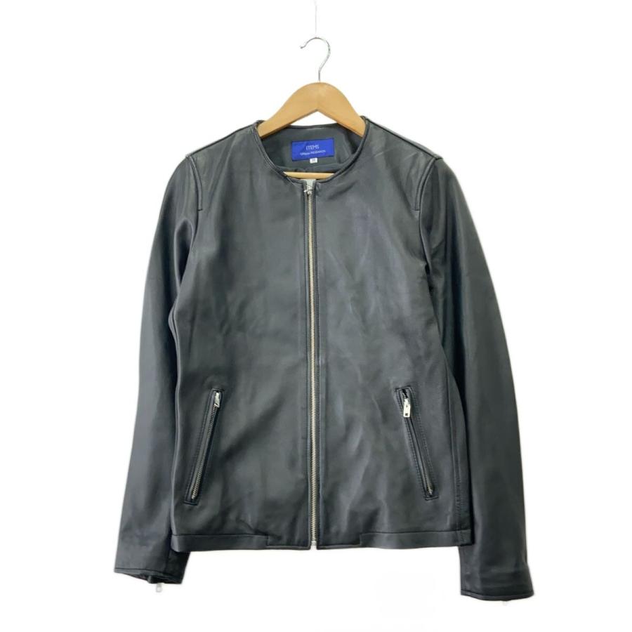 ITEMS URBAN RESEARCH◇シングルライダースジャケット/38/羊革/BLK