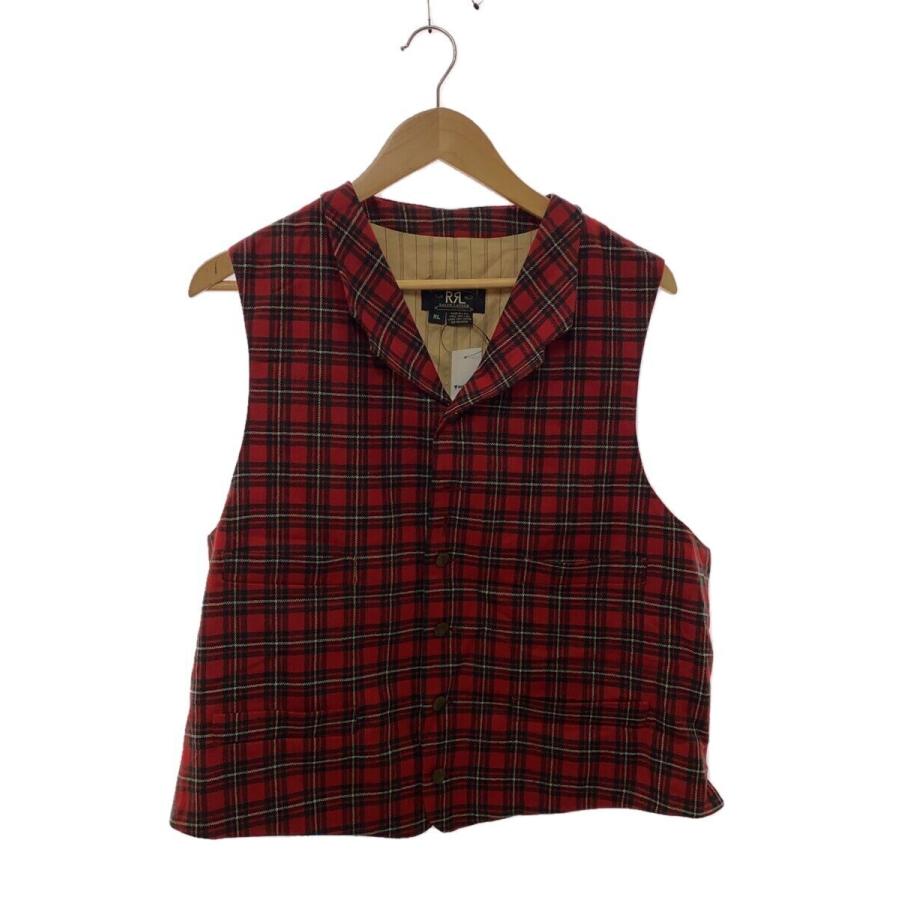 RRL 赤黒チェック ベスト RRL◇ベスト/XL/ウール/RED/チェック// : セカンドストリートYahoo!店