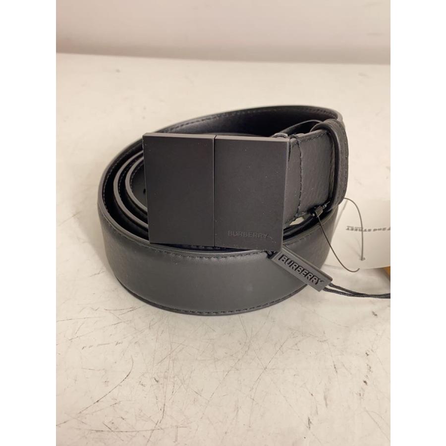 BURBERRY LONDON◇ベルト/レザー/BLK/無地/メンズ : セカンド