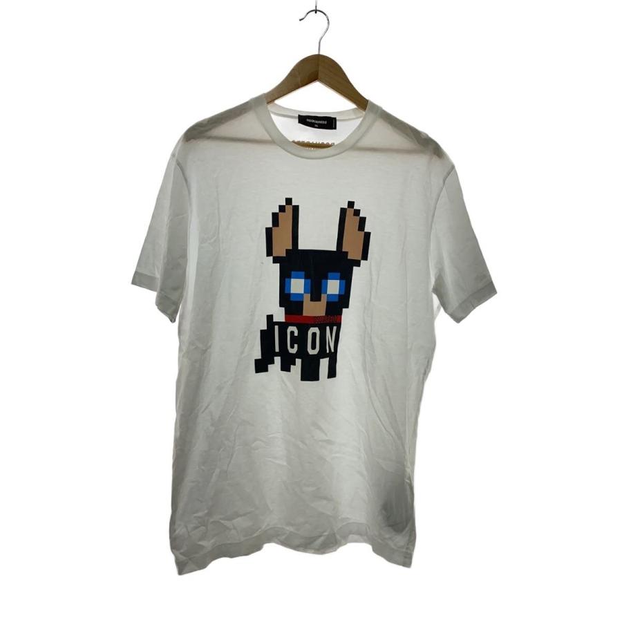 DSQUARED2◇Tシャツ/XL/コットン/WHT/無地/S79GC0073/クルーネックT 