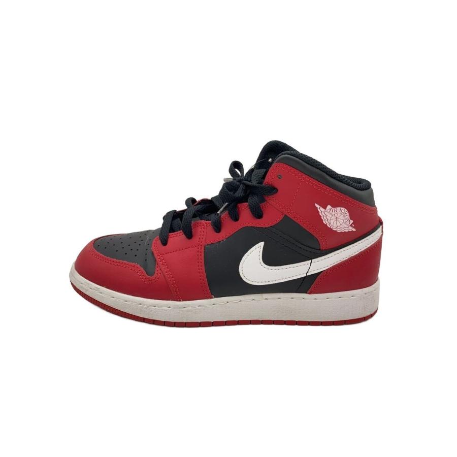 シューズ(男性用) NIKE AIR JORDAN 1 MID(GS) NIKE◇AIR JORDAN 1 MID GS_エア ジョーダン ミッド GS/25cm/RED