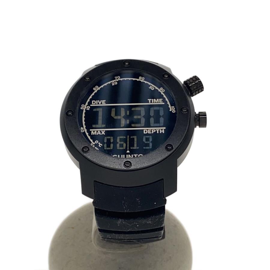 SUUNTO◇クォーツ腕時計/デジタル/ラバー/BLK/BLK/ELEMENTUM AQUA