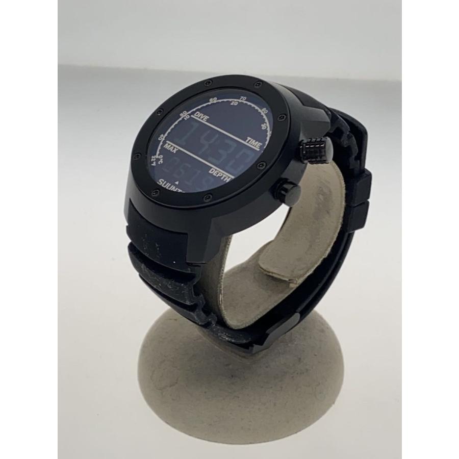 SUUNTO◇クォーツ腕時計/デジタル/ラバー/BLK/BLK/ELEMENTUM AQUA