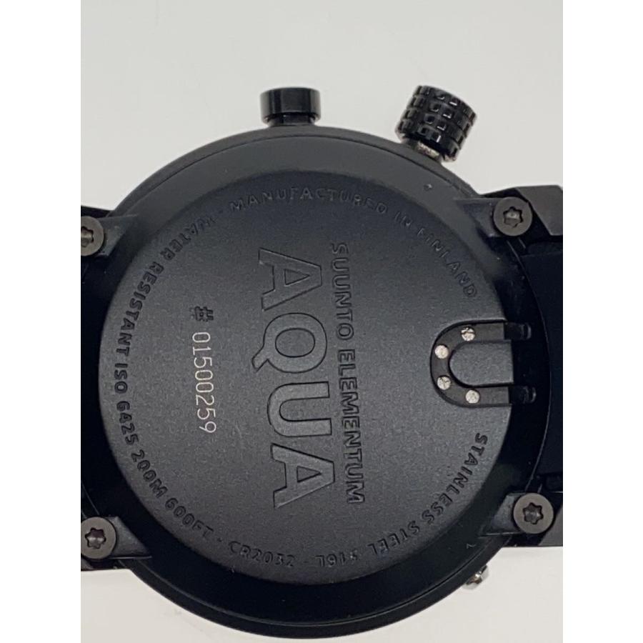 SUUNTO◇クォーツ腕時計/デジタル/ラバー/BLK/BLK/ELEMENTUM AQUA