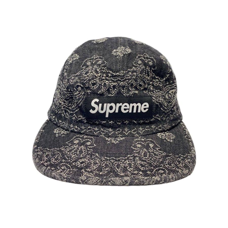 Supreme◇Bandana Jacquard Denim/25SS/キャップ/コットン/BLK