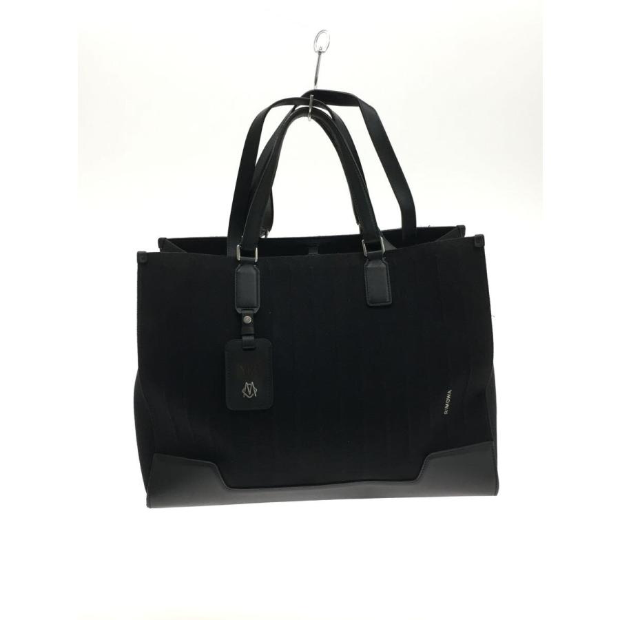 RIMOWA◇トートバッグ/--/BLK/イニシャル入り/ハンドル劣化/角 RIMOWA◇トートバッグ/--/BLK/イニシャル入り/ハンドル劣化/角
