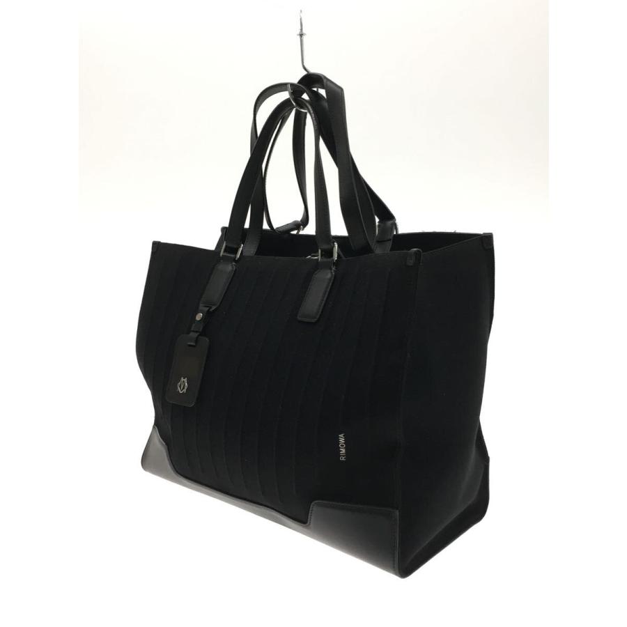 RIMOWA◇トートバッグ/--/BLK/イニシャル入り/ハンドル劣化/角 RIMOWA◇トートバッグ/--/BLK/イニシャル入り/ハンドル劣化/角