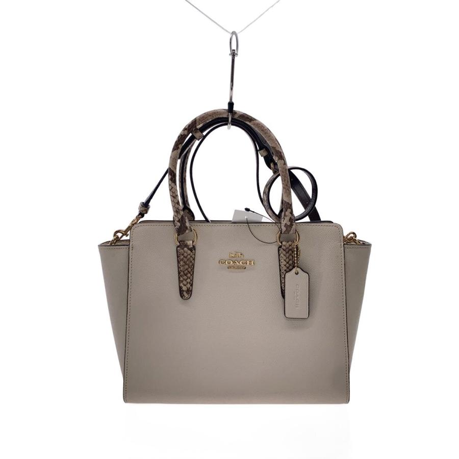 COACH◇ショルダーバッグ/パイソン柄/レザー/CRM/F38137 : セカンド 