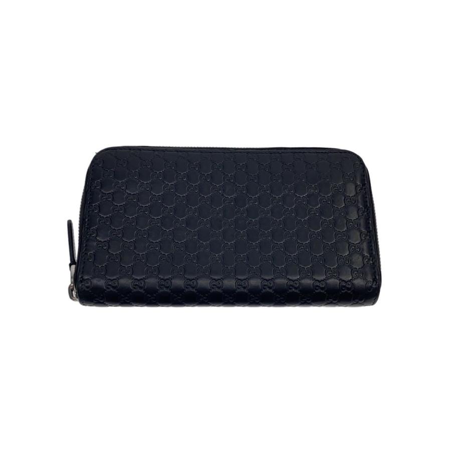 グッチ 長財布 マイクログッチシマ GUCCI◇長財布_マイクログッチシマ/レザー/BLK/メンズ : セカンド
