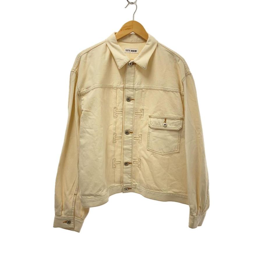 TTT_MSW◇Organic cotton denim jacket/Gジャン/XL/コットン/CRM 