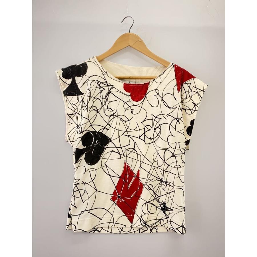 Vivienne Westwood◇ノースリーブ/トランプ柄/トップス/S/コットン