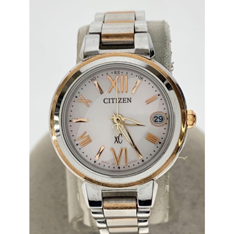 CITIZEN◇xC/クロスシー デイト/ソーラー電波時計/アナログ/ステンレス