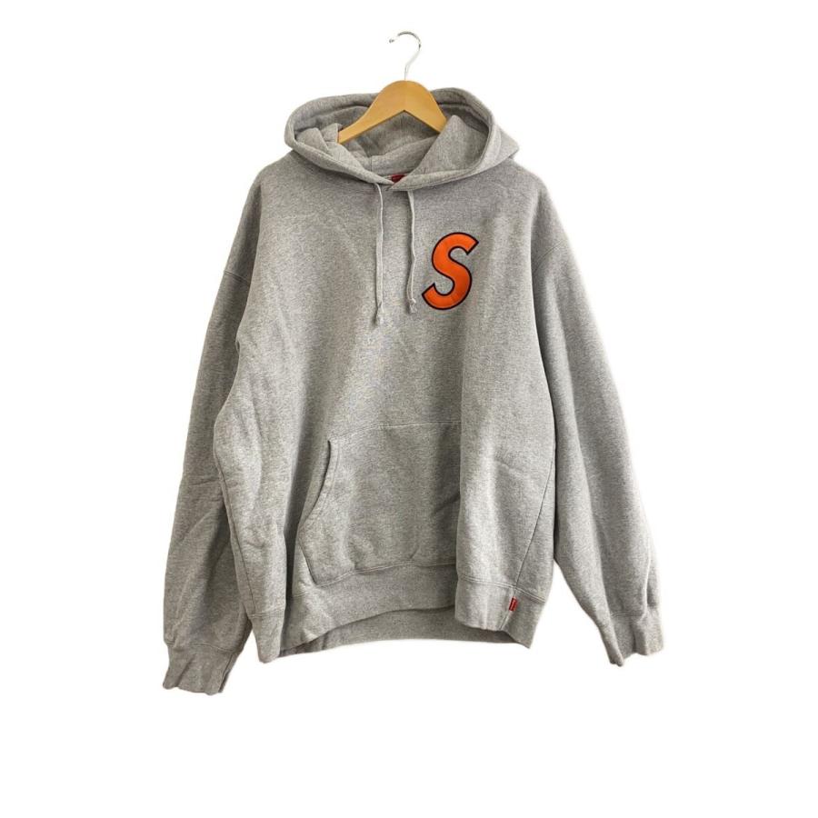 Supreme◇25SS/S Logo Hooded Sweatshirt/パーカー/XL/コットン/GRY