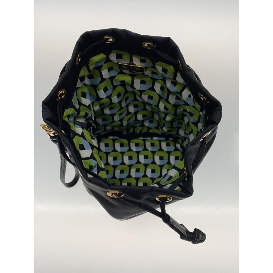 PRADA◇RE-NYLON/ドローストリングバッグ/巾着/バッグ/ナイロン/BLK