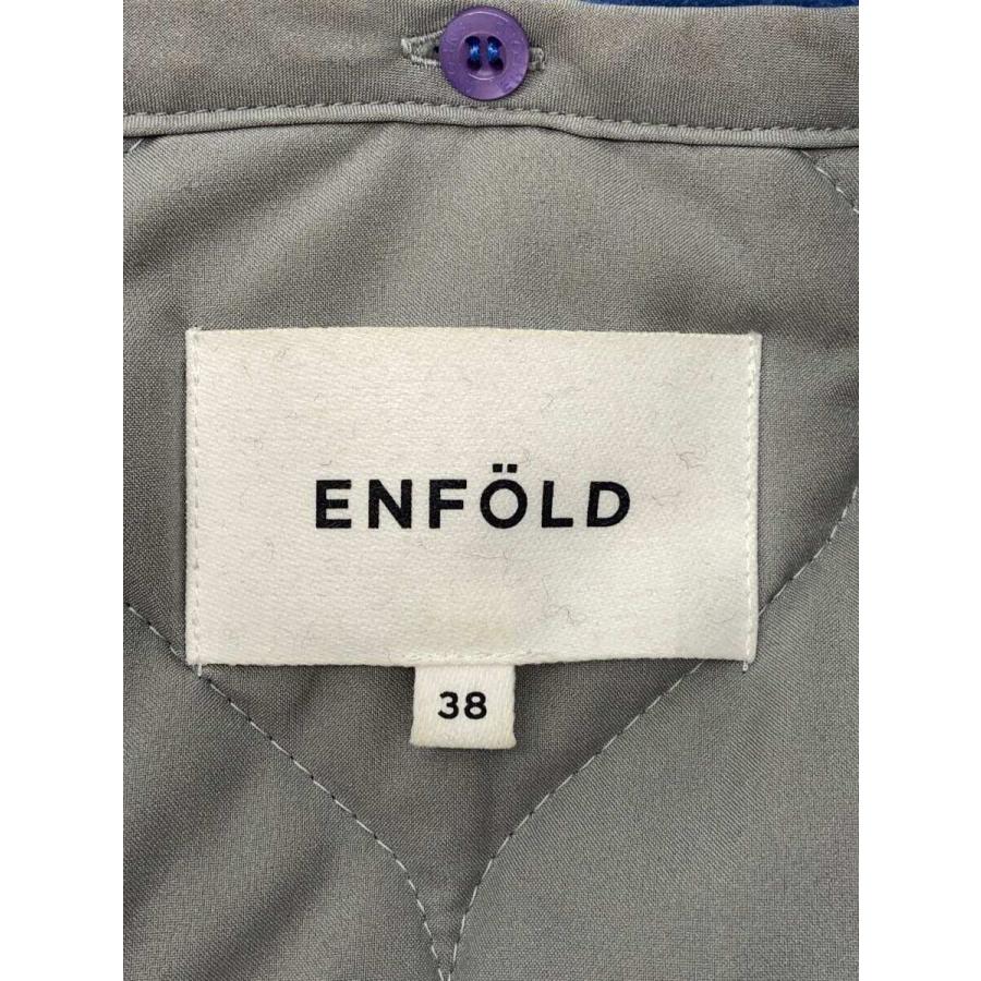 ENFOLD◇チェスターコート/38/ウール/BLU/無地/300AA230-2010 ENFOLD◇チェスターコート/38/ウール/BLU/無地/300AA230-2010