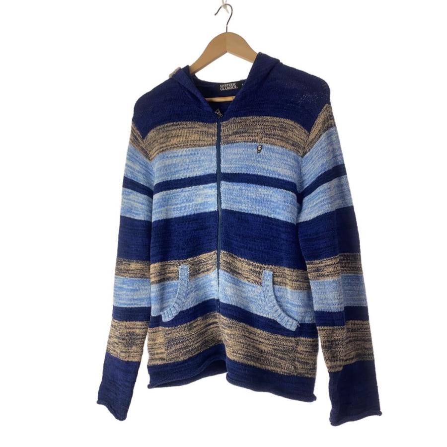 HYSTERIC GLAMOUR◇ジップパーカー/M/コットン/BLU/総柄/0242ND04