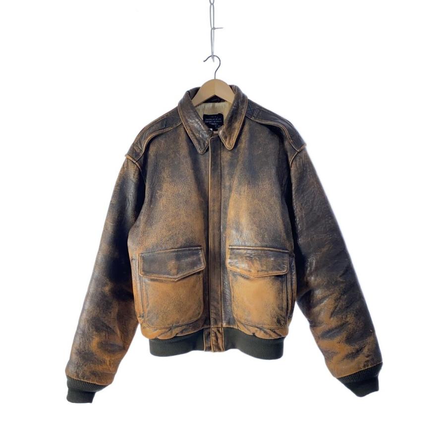 AVIREX◇TYPE A-2/30-1415/フライトジャケット/L/レザー/BRW