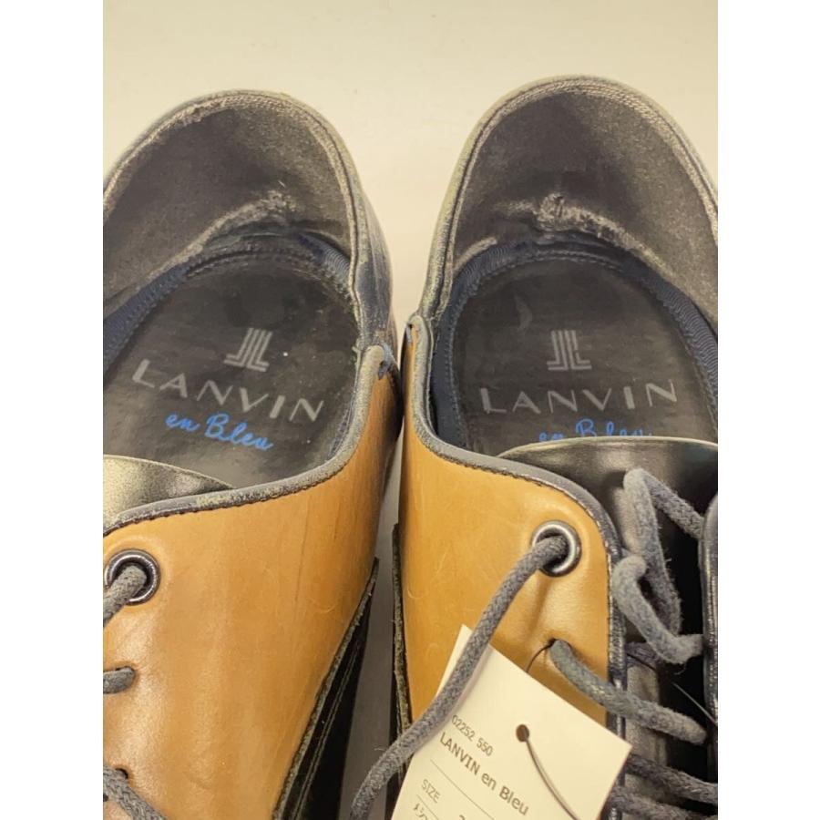 LANVIN en Bleu◇デッキシューズ/26.5cm/BLK/レザー/86130 : セカンド 
