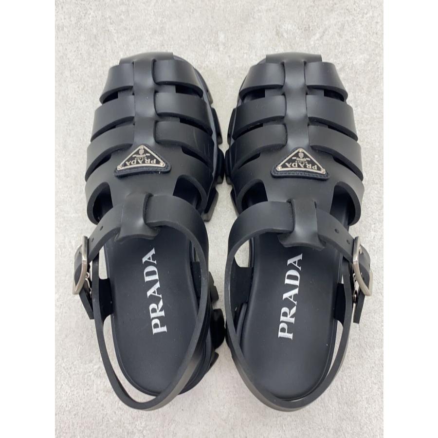 PRADA◇モノリスラバーサンダル/グルカサンダル/ロゴプレート/36 PRADA◇モノリスラバーサンダル/グルカサンダル/ロゴプレート/36