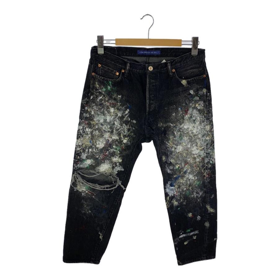 HERILL◇WAGAMAMA別注/ストレートパンツ/3/デニム/BLK/ペイント加工
