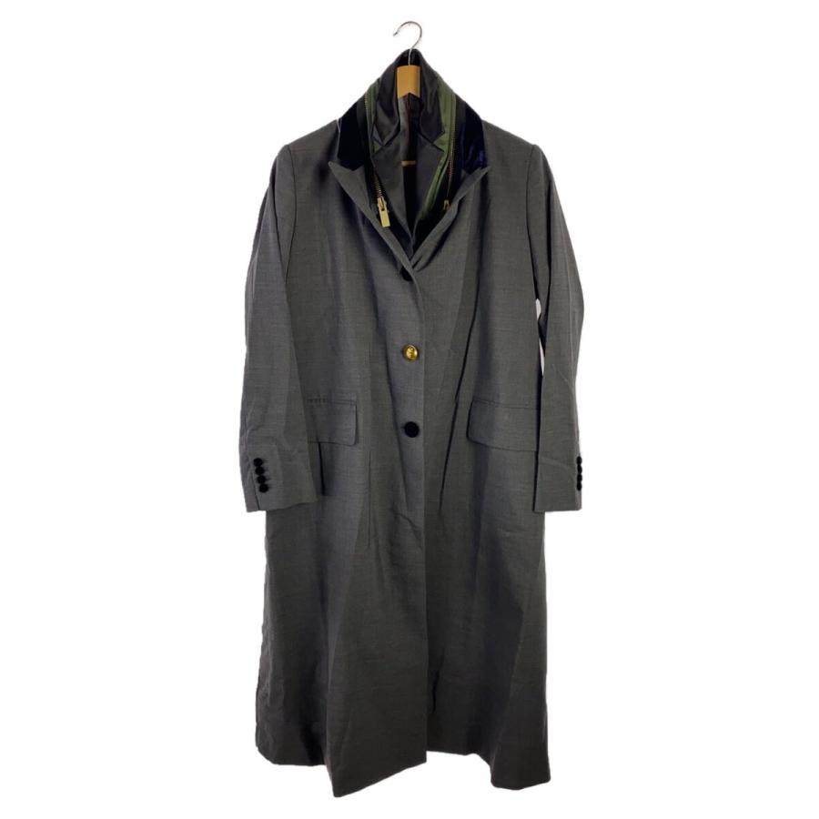 sacai◇20AW SUITING COAT ベスト ドッキング コート/1/ウール/グレー